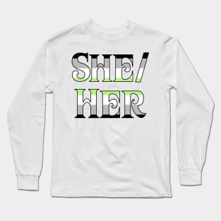 Agender She/Her Long Sleeve T-Shirt